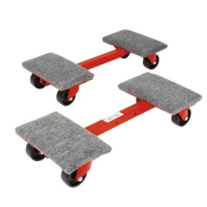 30"x18" Inch Carpeted End Hardwood Moving Furniture Dollies - Product Image 5