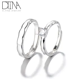 Простое кольцо DTINA из серебра 925 пробы с бриллиантами