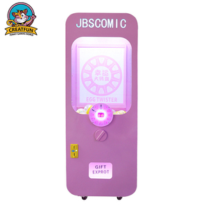 ピンクのキッズコイン式ゲーム機メタルラッキーツイストエッグ自動販売機 - Product Image 2