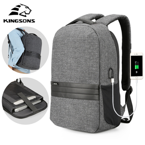 Universidad los hombres bolsas impermeable computadora portátil mochila con cargador Usb mochila Mochil - Product Image 2