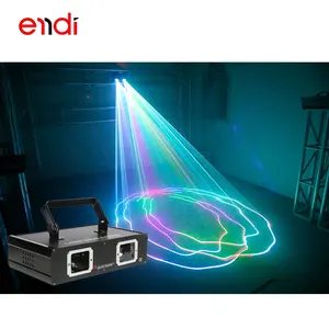 ENDI Lampu Laser 2 Lubang, Lampu Langit-langit, Pertunjukan Dj Bar, Klub Malam, KTV, Efek Pencahayaan 3d Rgb, Lampu Laser Ballroom 2 Lubang