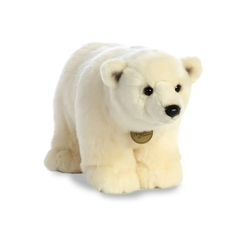 Trắng 16 "Thú Nhồi Bông Động Vật Gấu Bắc Cực Thường Vụ Plush Đồ Chơi