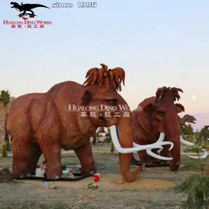 Diskon besar 2023 hewan animatronik pengendali jarak jauh model Mammoth hewan ukuran hidup