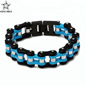 <span class=keywords><strong>Moto</strong></span> Chaîne Bracelets Colorés <span class=keywords><strong>Sportif</strong></span> Punk Titane acier Biker Main Chaîne bracelet pour les femmes - Product Image 5