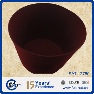 <span class=keywords><strong>Cappello</strong></span> Fez in Feltro di Lana Australiana 100% <span class=keywords><strong>Bordeaux</strong></span> con Nappina Nera - Product Image 4