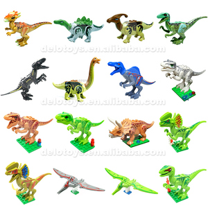 Bloques de construcción de plástico ladrillos La Jurásico dinosaurio blanco de la serie <span class=keywords><strong>Tyrannosaurus</strong></span> <span class=keywords><strong>Rex</strong></span> con manchas animales juguetes para los niños (DE194D) - Product Image 4