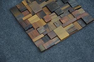 Mosaïque de carreaux en bois de bateau <span class=keywords><strong>ancien</strong></span> au design vintage moderne, bande polie pour panneau mural et de <span class=keywords><strong>sol</strong></span>, pour décorations d'hôtel, aspect parquet naturel - Product Image 6