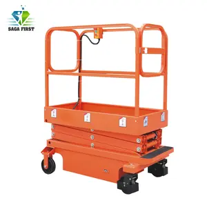 SAGA FIRST Sinofirst Mini Semi Electric Hydraulic Small Scissor Lift With CE