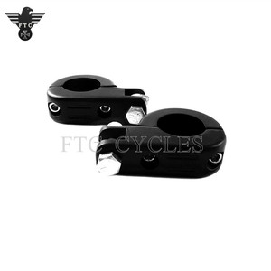 Pinces de montage pour moto, en aluminium CNC, 1 1/4 "32mm, personnalisées, pour <span class=keywords><strong>Harley</strong></span>, pied noir - Product Image 4