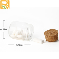 Bestseller Borosilicaat glazen pot met kurken deksel, koude- en hittebestendig, hoge kwaliteit, voedselveilig, voor het bewaren van voedsel.