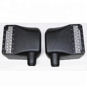 Côté Miroir Noir <span class=keywords><strong>Rétroviseur</strong></span> Couvre Avec Ambre Clignotants Lumière Pour Jeep Wrangler JK - Product Image 1