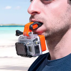 Action camera Mouth Mount, Soft Silicone Material Mouth Mount Set for Go Pro Accessories