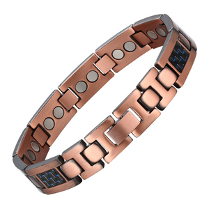 China bio energía joyería magnético puro cooper pulseras de los hombres artritis del túnel <span class=keywords><strong>carpiano</strong></span> alivio del dolor - Product Image 1