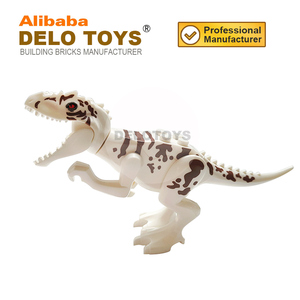 Bloques de construcción de plástico ladrillos La Jurásico dinosaurio blanco de la serie <span class=keywords><strong>Tyrannosaurus</strong></span> <span class=keywords><strong>Rex</strong></span> con manchas animales juguetes para los niños (DE194D) - Product Image 1