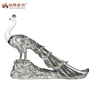 Moderne décoration de la maison en résine grandeur nature paon pièce d'<span class=keywords><strong>art</strong></span> statue sculpture animalière - Product Image 6