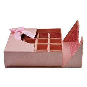 Boîte cadeau rose haut de gamme pour gâteaux, en carton rigide écologique, <span class=keywords><strong>à</strong></span> double ouverture, avec séparateurs pour mini-desserts et aliments pour bébés - Product Image 6