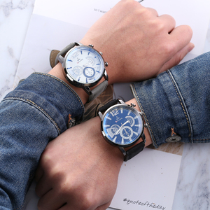 WJ-7954 <span class=keywords><strong>Orologio</strong></span> da Polso Maschile alla Moda con <span class=keywords><strong>Cinturino</strong></span> in <span class=keywords><strong>Pelle</strong></span> Economico e Alla Moda - Product Image 6