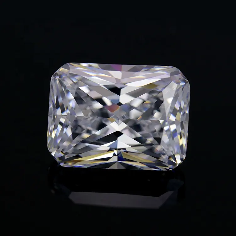 all sizes wholesale loose cz gemstone zircon stone octagon cut 5a white cubic zirconia