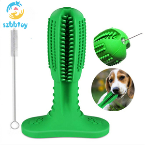 Escova de dentes para cachorro, brinquedo de mastigar, resistente ao rasso, de borracha natural, animais de estimação