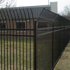 An ninh cao màu đen tráng cong hàng rào thép hàng đầu cho nhà kim loại hàng rào thép hàng rào Bảng điều khiển - Product Image 2