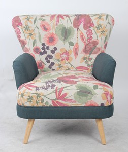 Bois Jambe Canapé Chaise, Fleur <span class=keywords><strong>Tissu</strong></span> <span class=keywords><strong>Fauteuil</strong></span>, Chaise Accoudoir Chaise D'appoint <span class=keywords><strong>Tissu</strong></span> - Product Image 4