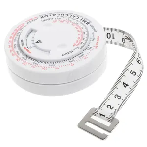 BMI Body Mass Index Retractable Tape 150cm Measure Calculator Diet Weight Loss White Measuring Tape