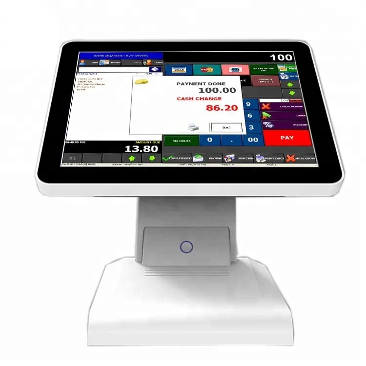 Alles In Een Android Pos Terminal Met Led Display Rfid Card Kassa Pos Systeem GC076