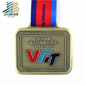 De artesanías de Metal personalizado Premio Medalla de Triatlón - Product Image 1
