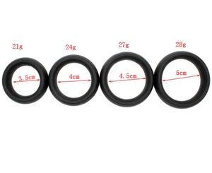 Juego de 4 Anillos de Silicona para Pene, Tamaños Personalizables, Anillos de Silicona Suaves para Hombres, Anillos para Pene de Larga Duración para Parejas, Anillo de Goma para Pene - Product Image 1