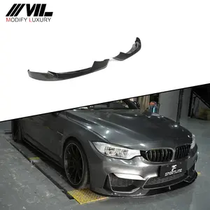 Fibra de carbono do Amortecedor Dianteiro Lado Lip Splitter para BMW F80 M3 Sedan F82 F83 M4 Coupe M Original Bumper 12-18