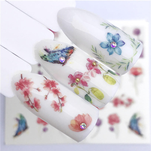 decorativo de la serie Flor de Arte de uñas de transferencia de agua pegatinas completo secreto clavo calcomanías - Product Image 4