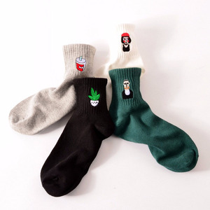 de algodón nueva calcetines cortos asesino Cupido bigote de leche Cola Leon trébol amor sonrisa cara Mathilda Rosa lengua - Product Image 4