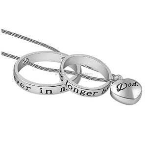 "Ya no estoy a <span class=keywords><strong>mi</strong></span> lado, siempre en <span class=keywords><strong>mi</strong></span> corazón" hijo círculo corazón corazón cremación urna colgante cenizas joyas - Product Image 3