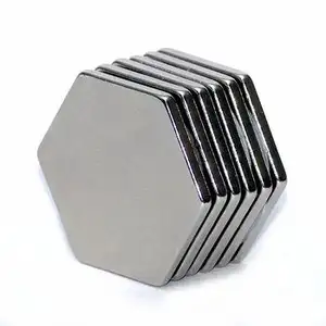 Hexagon Wood Magnet Réfrigérateur Magnet, Hexagone, Aimant à bois