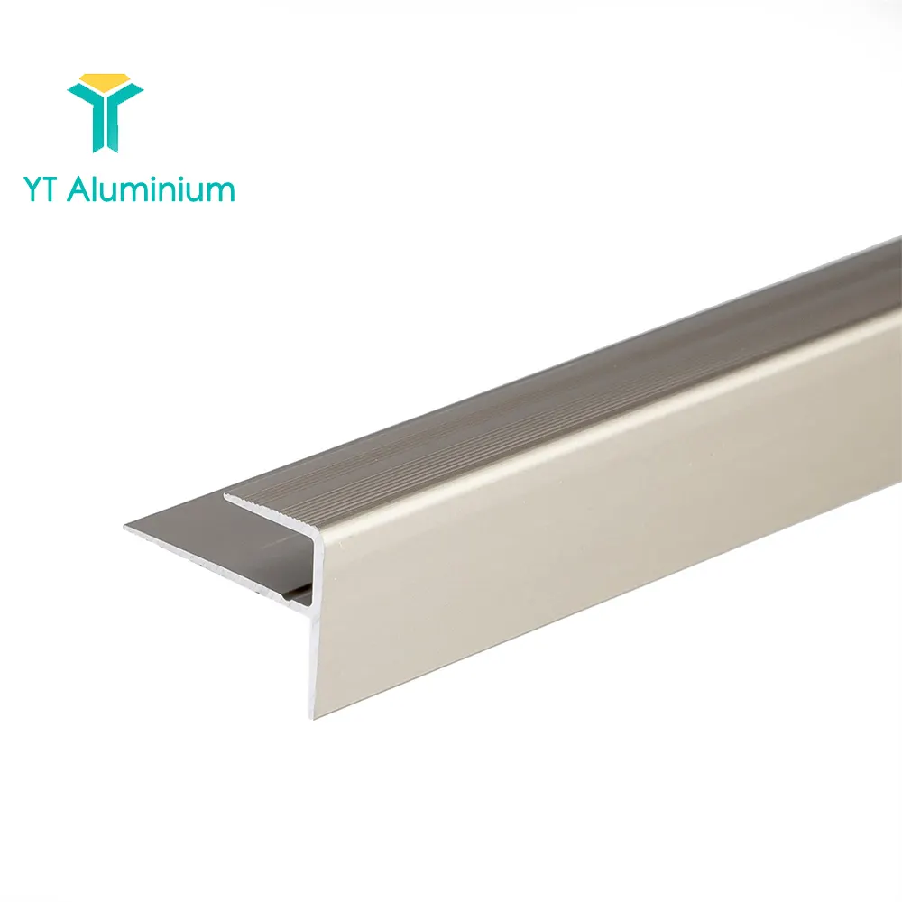 Aluminum Extrusion Stair Nosing Profile Square Staircase Step Edge 6mm