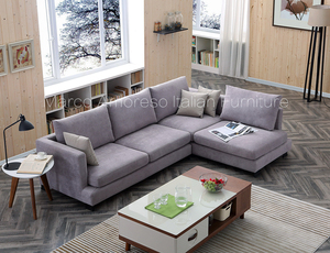 Nuevo modernos sofás seccionales 2 unidades seccional sofá cama esquina tela sofá - Product Image 3