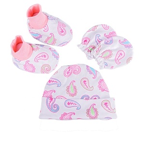 3 pezzi Set Comodo Cute Modello Del Fumetto Appena Nato Protezione Del Bambino Set Con <span class=keywords><strong>Maglia</strong></span> Scarpette da <span class=keywords><strong>Neonato</strong></span> - Product Image 3