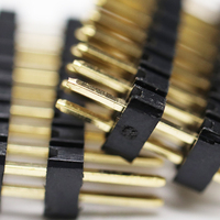 Gran oferta conector macho de 1,27mm posiciones de espaciado 02P-50P conector Pcb doble fila doble plástico recto Pin Header