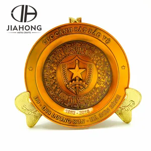 kahraman özel özel diy altın kaplama hatıra plaka dekoratif tasarım kazanan
