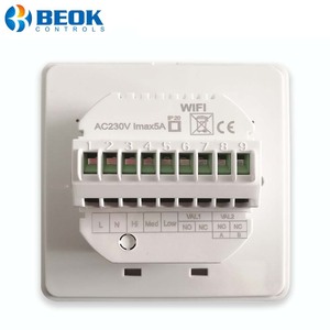<span class=keywords><strong>Beok</strong></span> Round-Termostato de bobina de ventilador con pantalla táctil, modos de ventilación, refrigeración y calefacción, a la vez - Product Image 4