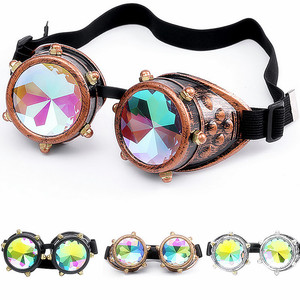 Occhiali da sole personalizzati da uomo con lenti colorate Punk occhiali Rave Festival Party occhiali da sole Steampunk <span class=keywords><strong>caleidoscopio</strong></span> - Product Image 1
