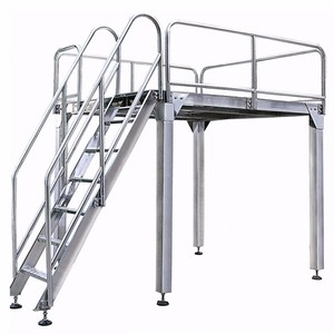Plataforma de Trabalho Ajustável em Altura de Aço Inoxidável 304 Personalizada para Balança Multicabeça - Product Image 1