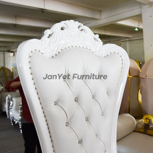 <span class=keywords><strong>Sedia</strong></span> Trono Bianca in Pelle Stile <span class=keywords><strong>Barocco</strong></span> per Matrimoni ed Eventi, Vendita all'Ingrosso - Product Image 3