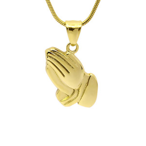 Usine vente directe 316L en acier inoxydable prier main pendentif bijoux - Product Image 2