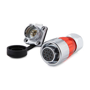 IP65 eléctrica de <span class=keywords><strong>2</strong></span> P 3 P 4 P 5 P 7 p 9 P 12 p metal conector de dispositivo impermeable conector ip67 - Product Image 1