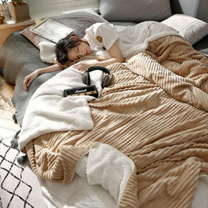 2 capas de nuevo diseño de manta de punto cálido 100% lana de poliéster manta hecho en china - Product Image 5