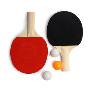 Profesyonel çift yüz sivilce-in kauçuk Ping Pong raket saf ahşap masa tenis raketi taşınabilir spor ekipmanları - Product Image 2