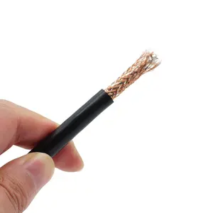 De Media Tensión de PVC doble vaina de cobre de alta calidad blindaje trenzado cable flex RVSP 1,5mm de alambre eléctrico