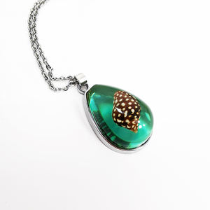 תליון שרשרת חוף כוכב ים אמיתי שרף תכשיט אבן לידה אקריליק תכשיטי צדפים ים מזכרות חוף תכשיטי חיי ים - Product Image 4