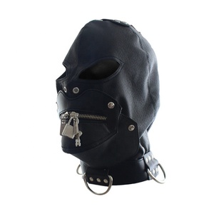 Sexo cara máscara traje <span class=keywords><strong>de</strong></span> <span class=keywords><strong>esclava</strong></span> <span class=keywords><strong>hombre</strong></span> Bondage <span class=keywords><strong>de</strong></span> cuero cabeza Hood - Product Image 2